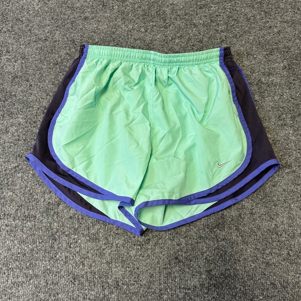Nike Shorts Womens Size S Mint Green Purple Tempo Running Athletic Mesh Trim